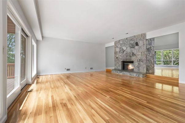 Empty room, Fireplace, Interior, Wood Texture Flooring