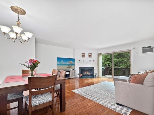 Chandelier, Dining room, Fireplace, Interior, Living room, Wood Texture Flooring