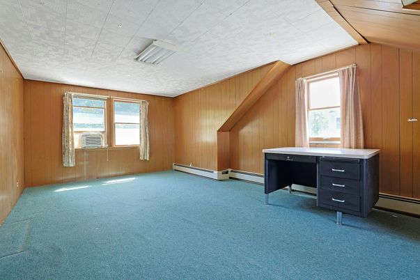 Empty room, Home Office, Interior, Wooden Walls