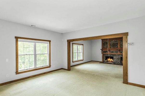 Empty room, Fireplace, Interior