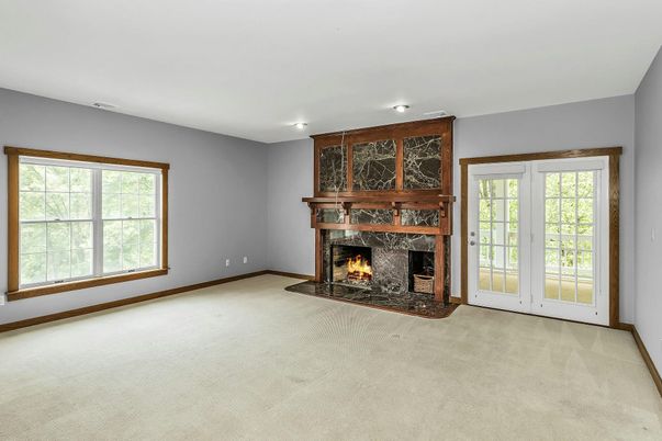 Empty room, Fireplace, Interior