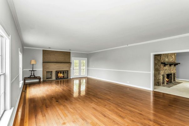 Empty room, Fireplace, Interior, Wood Texture Flooring
