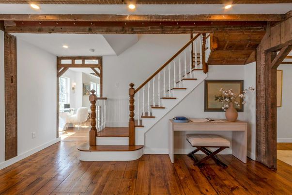 Interior, Recessed Lighting, Wooden Beams, Wood Texture Flooring