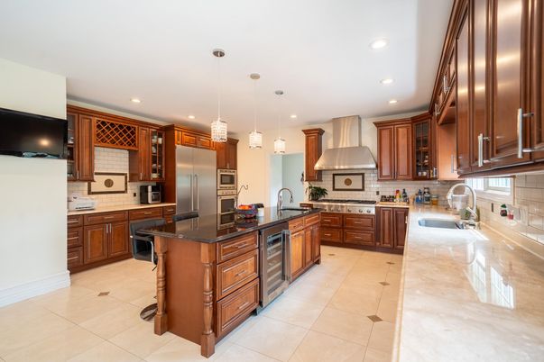 Interior, Kitchen, Pendant Lights, Recessed Lighting, Stainless Steel Appliances