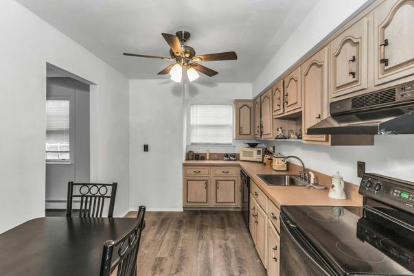 Interior, Kitchen, Wood Texture Flooring