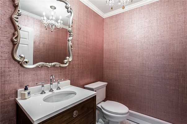 Bathroom, Chandelier, Interior