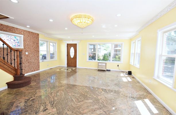 Chandelier, Interior, Marble, Recessed Lighting