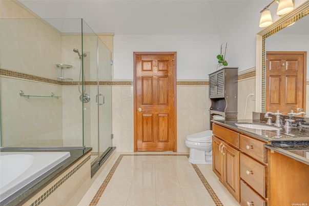 Bathroom, Dual Sink Vanities, Glass Shower, Interior