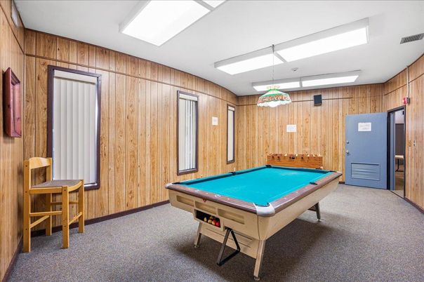 Billiard Table, Game Room, Interior, Wooden Walls