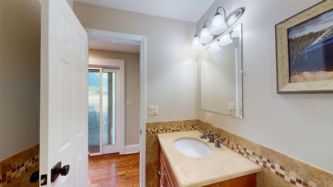Bathroom, Interior, Wood Texture Flooring