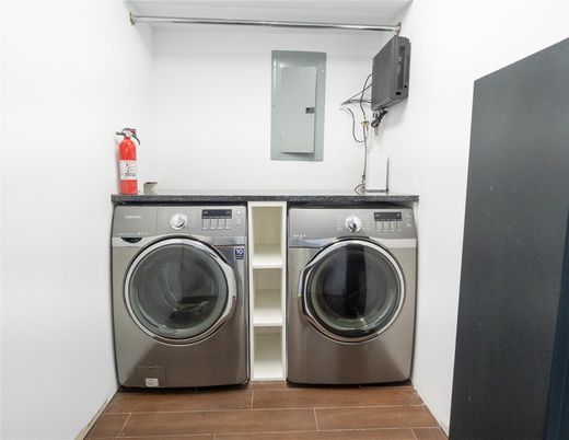 Interior, Washer, Wood Texture Flooring
