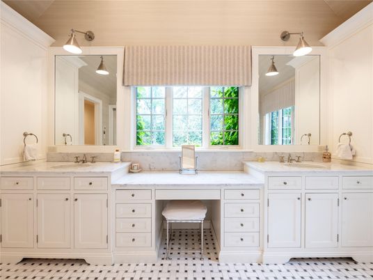 Bathroom, Dual Sink Vanities, Interior, Pendant Lights