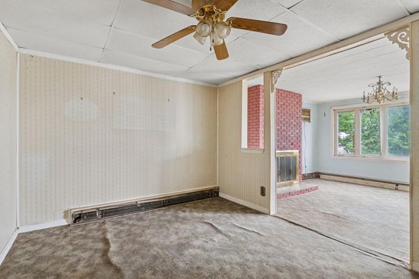 Empty room, Fireplace, Interior