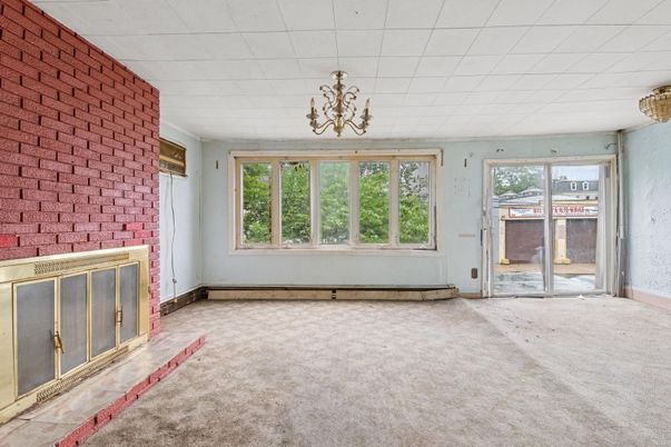 Chandelier, Empty room, Interior, Stone Walls