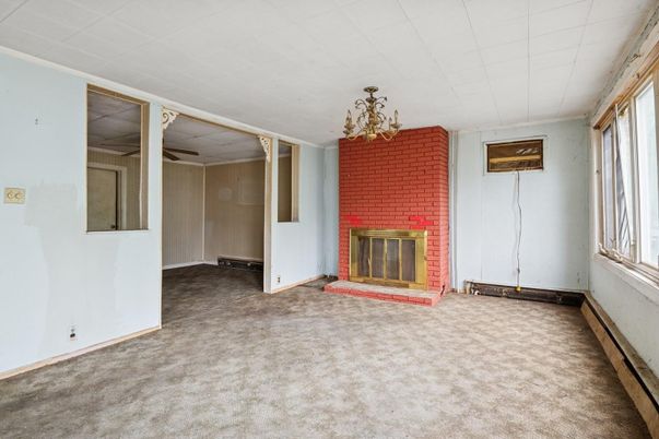Empty room, Fireplace, Interior, Stone Walls
