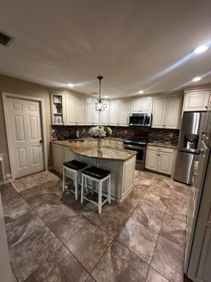 Interior, Kitchen, Pendant Lights, Recessed Lighting, Stainless Steel Appliances