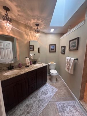 Bathroom, Chandelier, Dual Sink Vanities, Interior