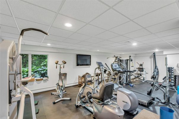 Fitness Equipment, Gym, Interior, Recessed Lighting