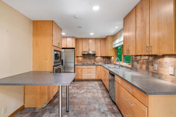 Interior, Kitchen, Recessed Lighting, Stainless Steel Appliances