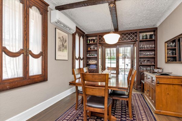 Dining room, Interior, Wood Texture Flooring