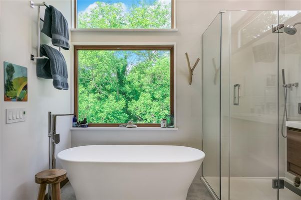 Bathroom, Free Standing Baths, Glass Shower, Interior