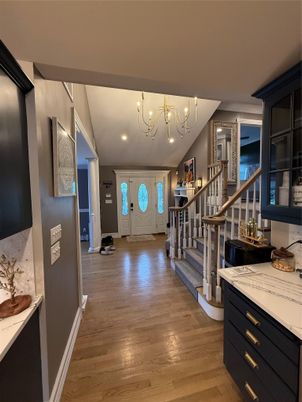 Chandelier, Interior, Recessed Lighting, Wood Texture Flooring