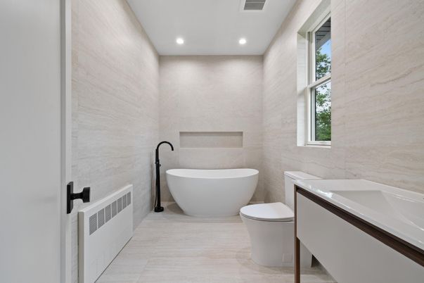 Bathroom, Free Standing Baths, Interior, Recessed Lighting