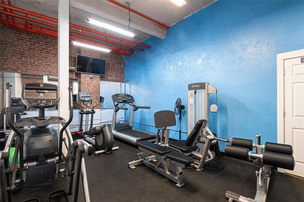 Fitness Equipment, Interior, Stone Walls