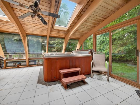 Glass Ceilings, Hot Tub, Interior, Sun Room, Wooden Ceilings