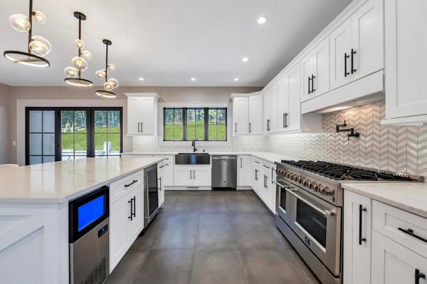 Interior, Kitchen, Pendant Lights, Recessed Lighting, Stainless Steel Appliances