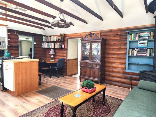 Home Office, Interior, Wooden Beams, Wood Texture Flooring, Wooden Walls