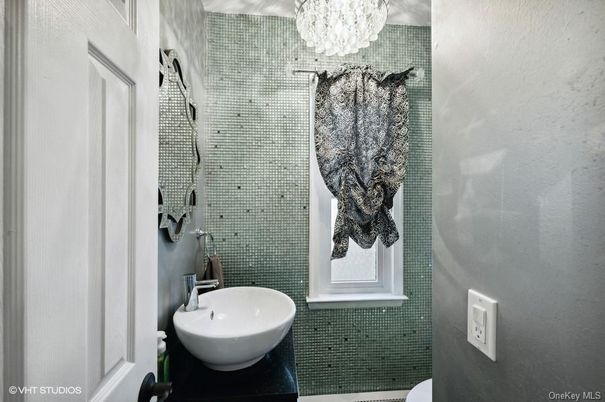 Bathroom, Chandelier, Interior