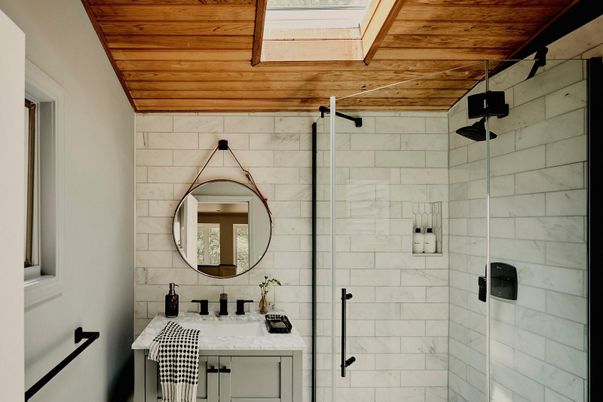 Bathroom, Interior, Wooden Ceilings