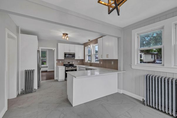 Interior, Kitchen, Marble, Stainless Steel Appliances