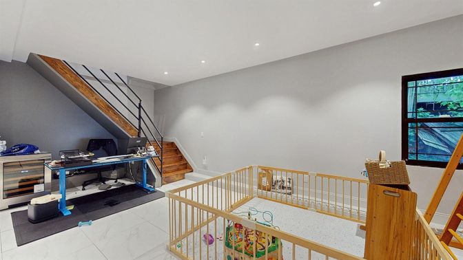 Home Office, Interior, Marble, Recessed Lighting