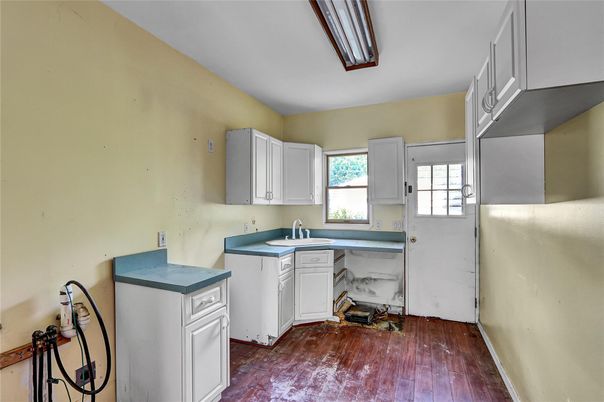 Interior, Kitchen, Wood Texture Flooring