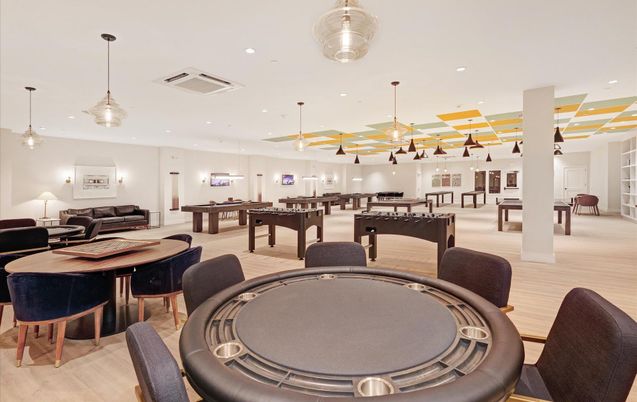Billiard Table, Dining room, Game Room, Interior, Pendant Lights, Recessed Lighting