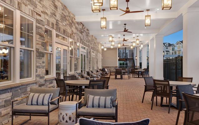 Dining room, Interior, Pendant Lights, Stone Walls
