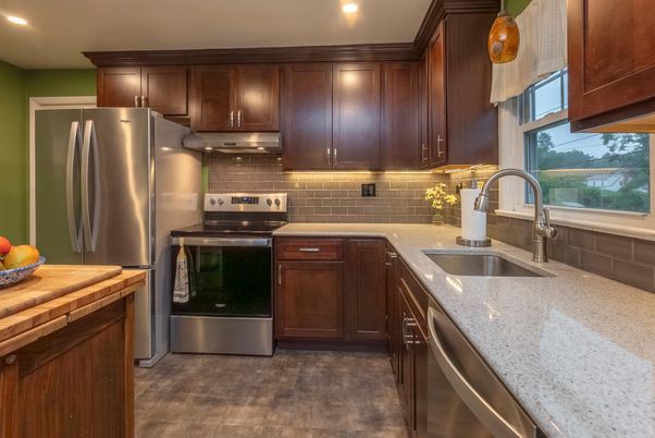 Interior, Kitchen, Recessed Lighting, Stainless Steel Appliances