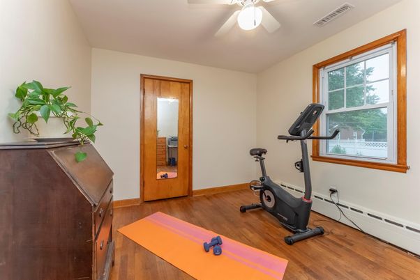 Fitness Equipment, Interior, Wood Texture Flooring
