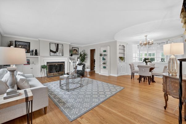 Chandelier, Dining room, Fireplace, Interior, Living room, Wood Texture Flooring