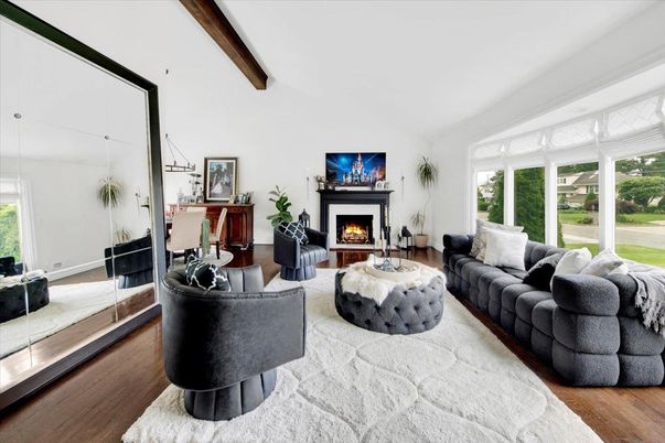 Fireplace, Interior, Living room, Wooden Beams, Wood Texture Flooring