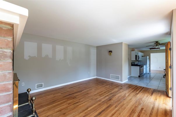 Empty room, Interior, Kitchen, Wood Texture Flooring