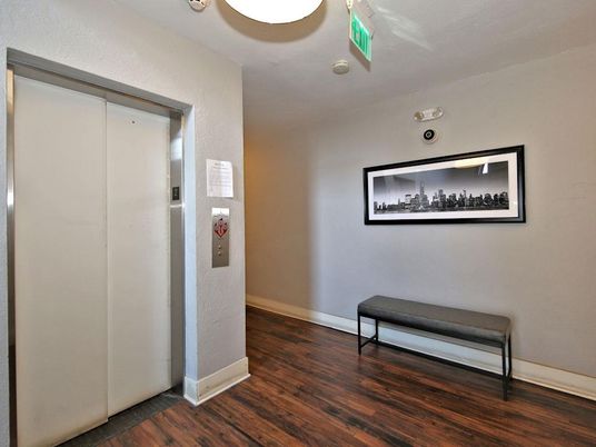 Elevator, Interior, Wood Texture Flooring