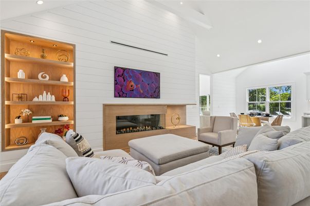Fireplace, Interior, Living room, Recessed Lighting