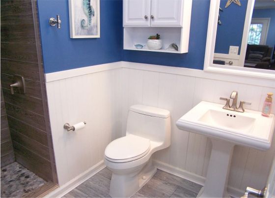 Bathroom, Interior, Wood Texture Flooring
