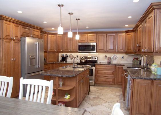 Interior, Kitchen, Pendant Lights, Recessed Lighting, Stainless Steel Appliances
