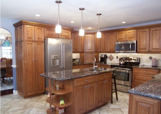 Interior, Kitchen, Pendant Lights, Recessed Lighting, Stainless Steel Appliances