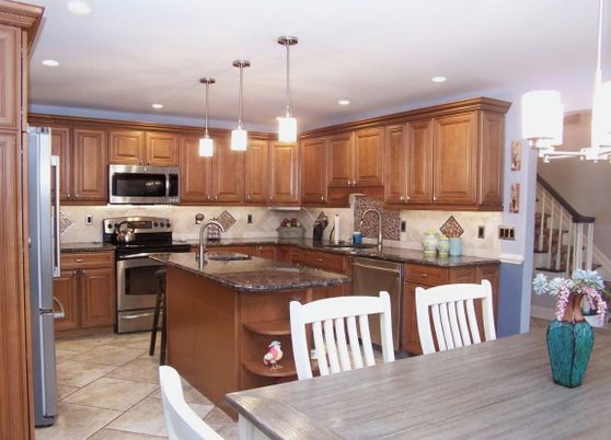 Interior, Kitchen, Pendant Lights, Recessed Lighting, Stainless Steel Appliances