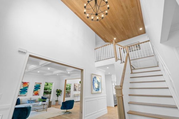 Interior, Living room, Recessed Lighting, Wooden Ceilings, Wood Texture Flooring